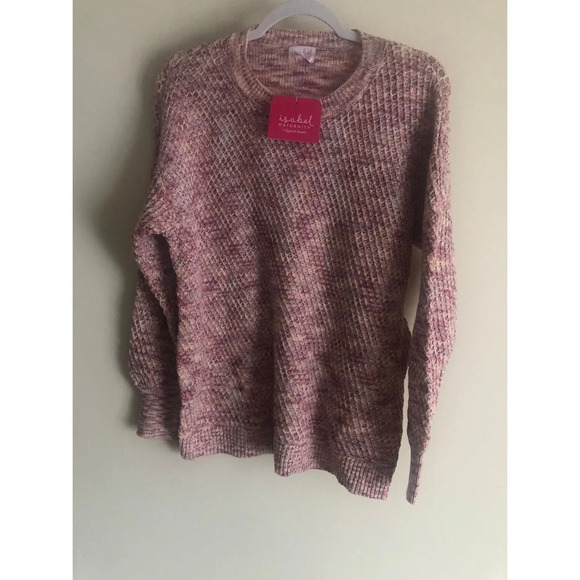 NWT Women's Maternity Pullover Pink Sweater sz L - Picture 1 of 6